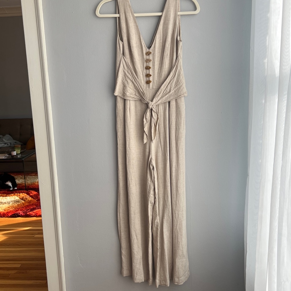 Anthropologie tie waist jumpsuit